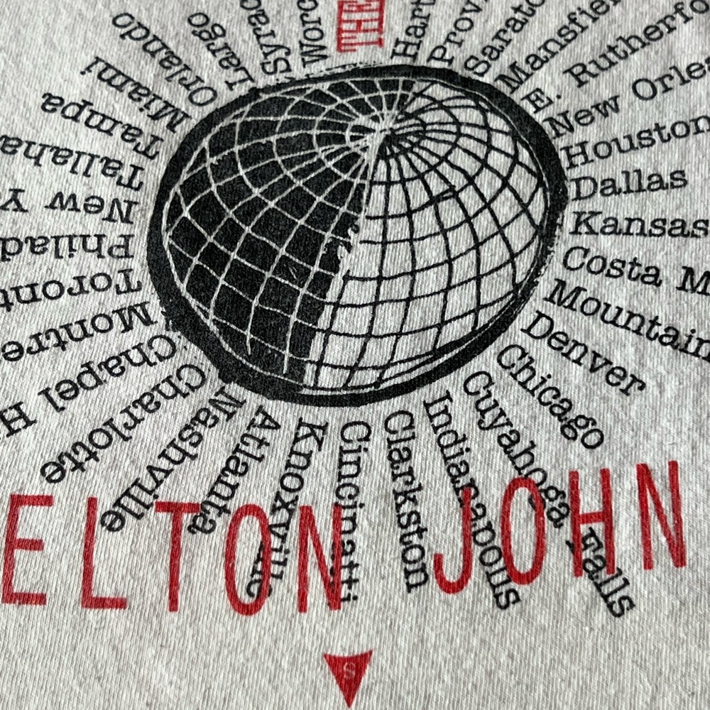Vtg 80’s Elton John 1989 1990 The World Tour Concert T Shirt XL Made In USA - Picture 8 of 12
